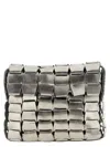 Dragon Diffusion Interwoven Metallic Link Crossbody Bag In Silver