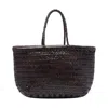 Dragon Diffusion Women Mini Bamboo Triple Jump Handbag In Brown