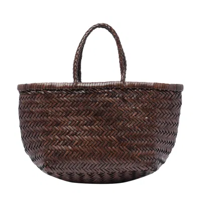 Dragon Diffusion Women Mini Bamboo Triple Jump Handbag In Brown