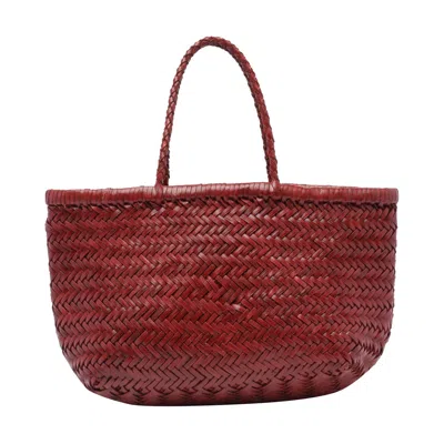 Dragon Diffusion Women Mini Bamboo Triple Jump Handbag In Red
