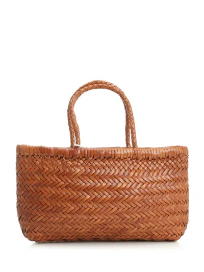 Dragon Diffusion Women "mini Flat Gora" Basket Bag In Brown
