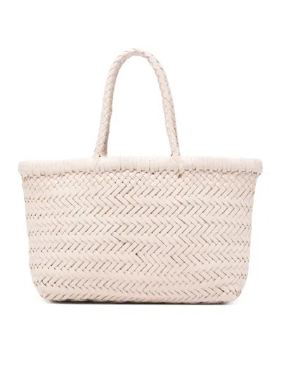 Dragon Diffusion Women Mini Flat Gora Handbag In Sand Leather In Pink