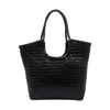 Dragon Diffusion Leather Woven Texture Shoulder Bag Top Handles