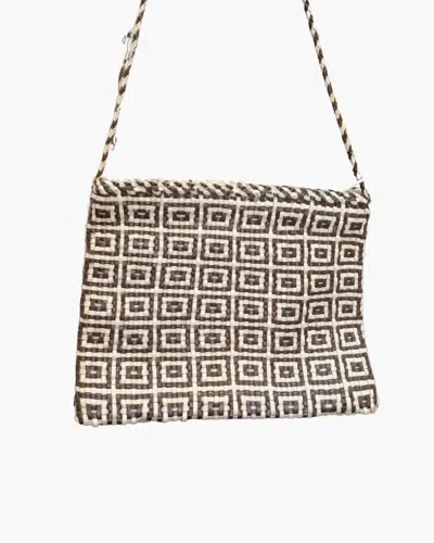 Dragon Diffusion Women's Pochette Parimula Crossbody Bag In Pearl/dark Brown In White