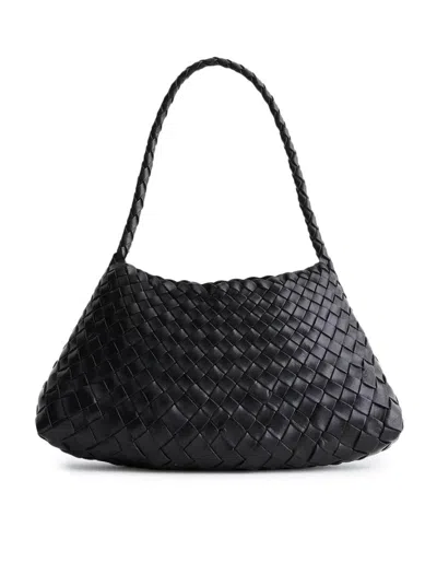 Dragon Diffusion Women Rosanna Mini Bag In Woven Leather In Black