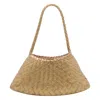 Dragon Diffusion Woven Leather Basket Shoulder Bag In Gold