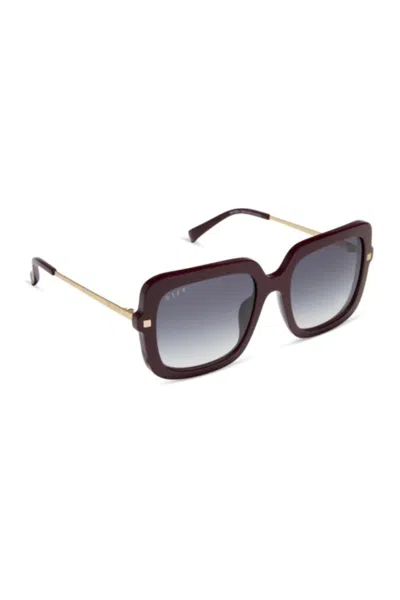 Dragon Diffusion Women's Sandra Sunglasses In Dark Cherry In Burgundy