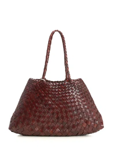 Dragon Diffusion Women Santa Croce Big Woven Leather Tote Bag In Brown