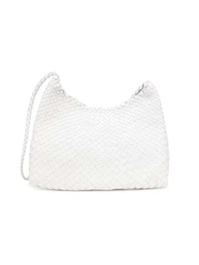 Dragon Diffusion Women's Santa Rosa Woven Leather Crossbody Bag In White