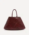 Dragon Diffusion Women's Small Santa Croce Woven Leather Tote Bag In Red
