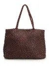 Dragon Diffusion Women Vintage Mesh Tote Bag In Brown