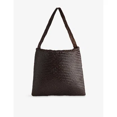 Dragon Diffusion Womens Ars Leather Tote Bag Dark Brown