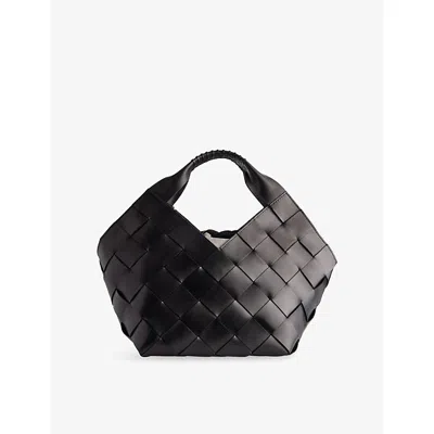 Dragon Diffusion Womens Black Botteghe Leather Mini Tote Bag