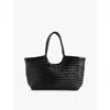 Dragon Diffusion Womens Black Nantucket Leather Tote Bag