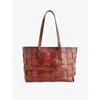 Dragon Diffusion Womens Bruciato Japan Leather Tote Bag In Brown