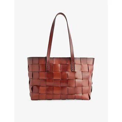 Dragon Diffusion Womens Bruciato Japan Leather Tote Bag In Brown