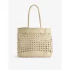 Dragon Diffusion Womens Pearl Eclipse Leather Tote Bag