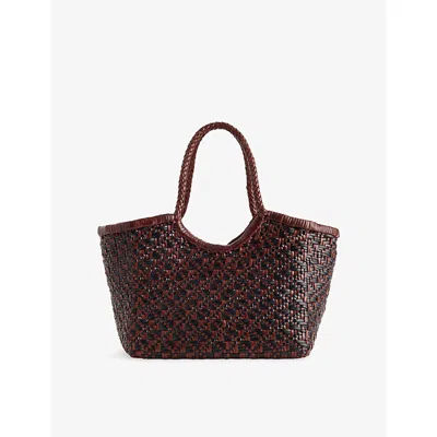 Dragon Diffusion Womens  Nantuket Small Leather Top-handle Bag In Burgundy