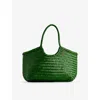 Dragon Diffusion Womens Parrot Green Nantucket Leather Tote Bag In Green