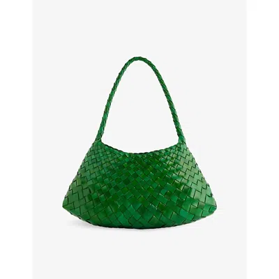 Dragon Diffusion Womens Parrot Green Rosanna Small Leather Shoulder Bag