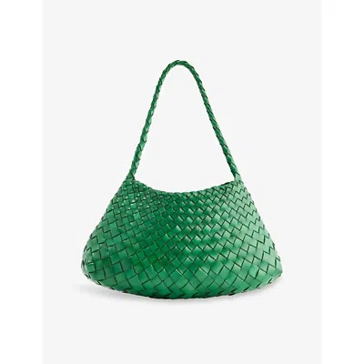 Dragon Diffusion Womens Parrot Green Rosanna Small Leather Top-handle Bag