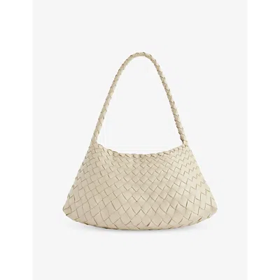 Dragon Diffusion Womens Pearl Rosanna Small Leather Top-handle Bag In Pearl