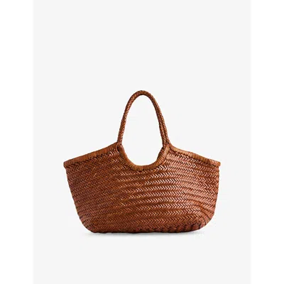 Dragon Diffusion Womens  Nantucket Leather Tote Bag In Tan