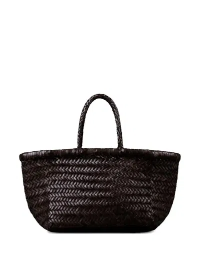 Dragon Diffusion Woven Basket Bag In Brown