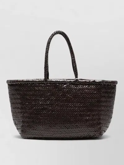 Dragon Diffusion Woven Beach Bag Tote Two Top Handles In Brown
