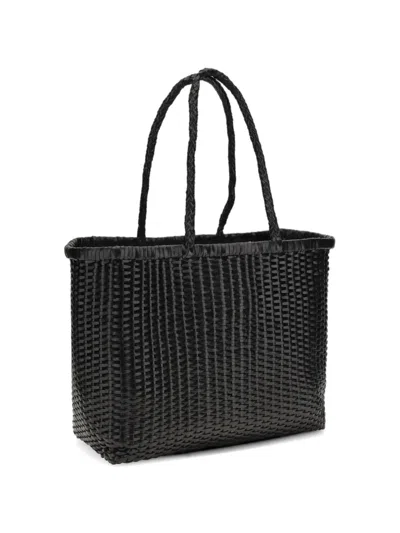 Dragon Diffusion Woven Big Tote Bag In Black
