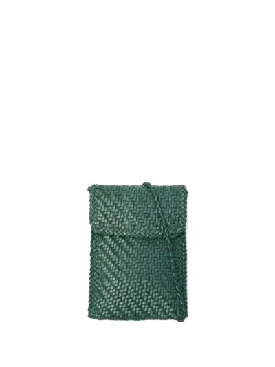 Dragon Diffusion Woven Braided Cross Body Bag In Green