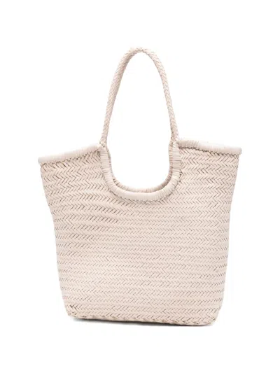 Dragon Diffusion Woven Braided Tote Bag In Neutral