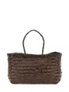 Dragon Diffusion Woven Buff Leather Shoulder Bag In Black