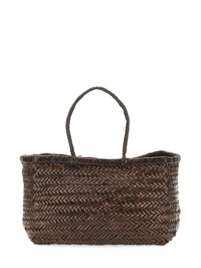 Dragon Diffusion Woven Buff Leather Shoulder Bag In Black