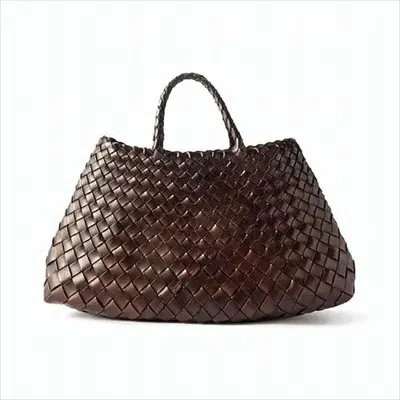 Dragon Diffusion Woven Buffalo Leather Tote Bag In White