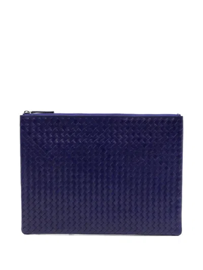 Dragon Diffusion Woven Clutch Bag In Blue