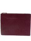 Dragon Diffusion Woven Clutch Bag In Red