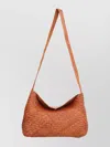 Dragon Diffusion Rectangular Shoulder Bag Woven Texture Strap In Brown