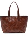 Dragon Diffusion Woven-design Tote Bag In Brown