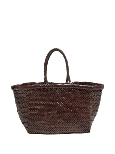 Dragon Diffusion Woven-design Tote Bag In Brown
