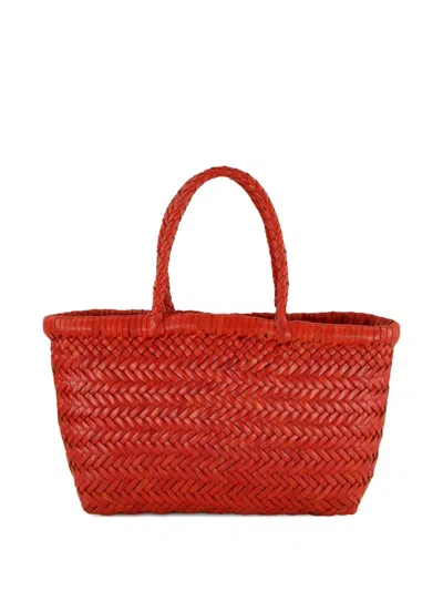 Dragon Diffusion Woven Flat Mini Tote Bag In Red