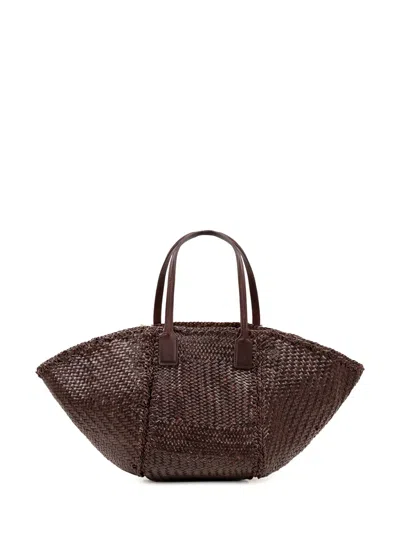 Dragon Diffusion Woven Handbag - Teresa Design In Brown