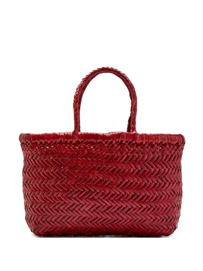 Dragon Diffusion Woven Handle Mini Tote Bag In Red