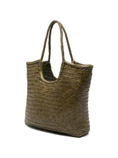 Dragon Diffusion Woven Handle Tote In Green