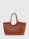 Dragon Diffusion Woven Leather Bag In Brown