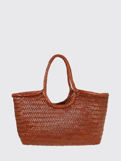 Dragon Diffusion Woven Leather Bag In Brown