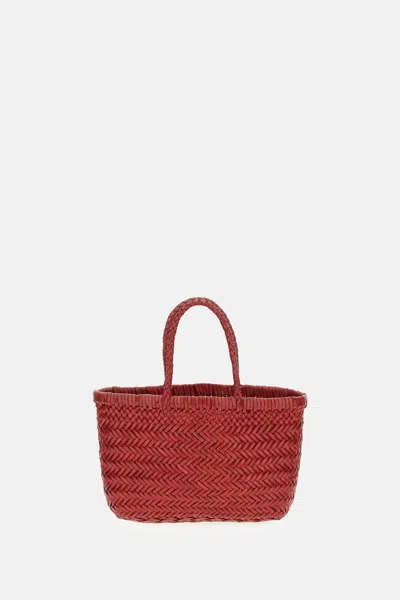 Dragon Diffusion Woven Leather Basket Gora In Red