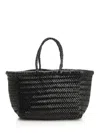 Dragon Diffusion Woven Leather Basket Small Handbags Black In Black