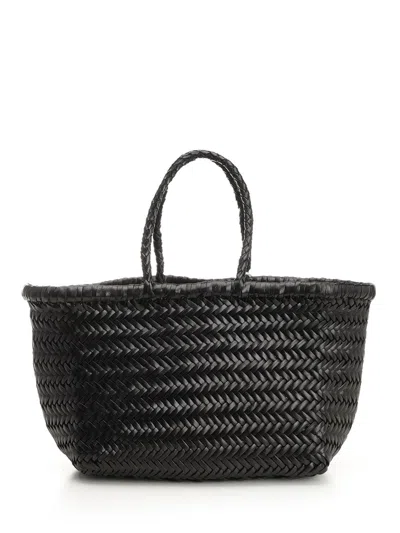 Dragon Diffusion Woven Leather Basket Small Handbags Black