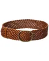 Dragon Diffusion Woven Leather Belt In Brown